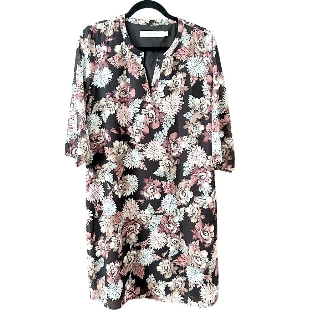Contemporaine Chiffon Floral Shift Dress by Simons